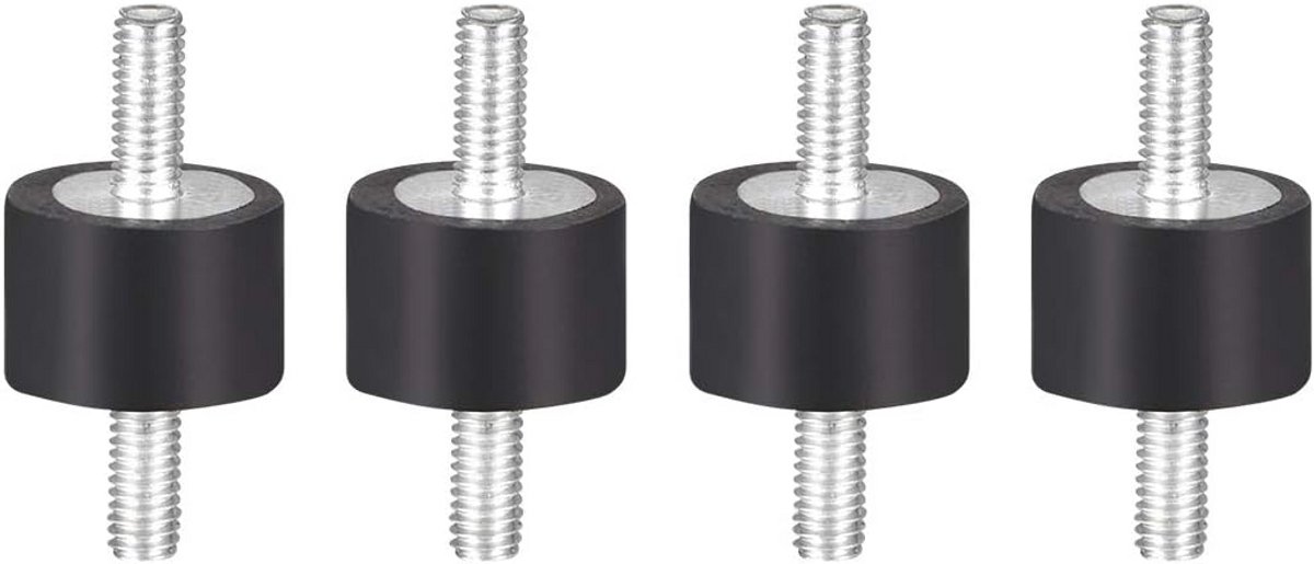 4-delige Rubber Schroefdraad Trillingsdempers met M5 Bouten voor Machinebevestiging