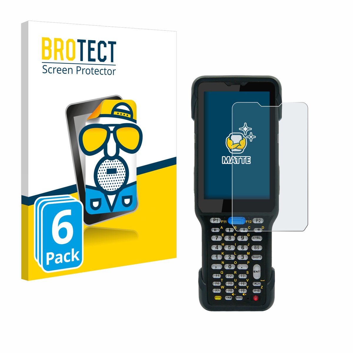 BROTECT - Screenprotector voor Unitech HT730 - Folie Beschermfolie matte 6 Stuks