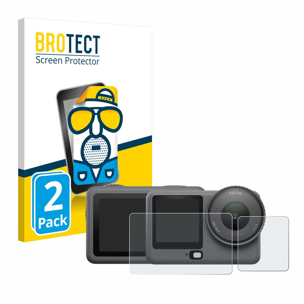 BROTECT - Screenprotector voor DJI Osmo Action 6 - Folie Beschermfolie matte 2 Stuks