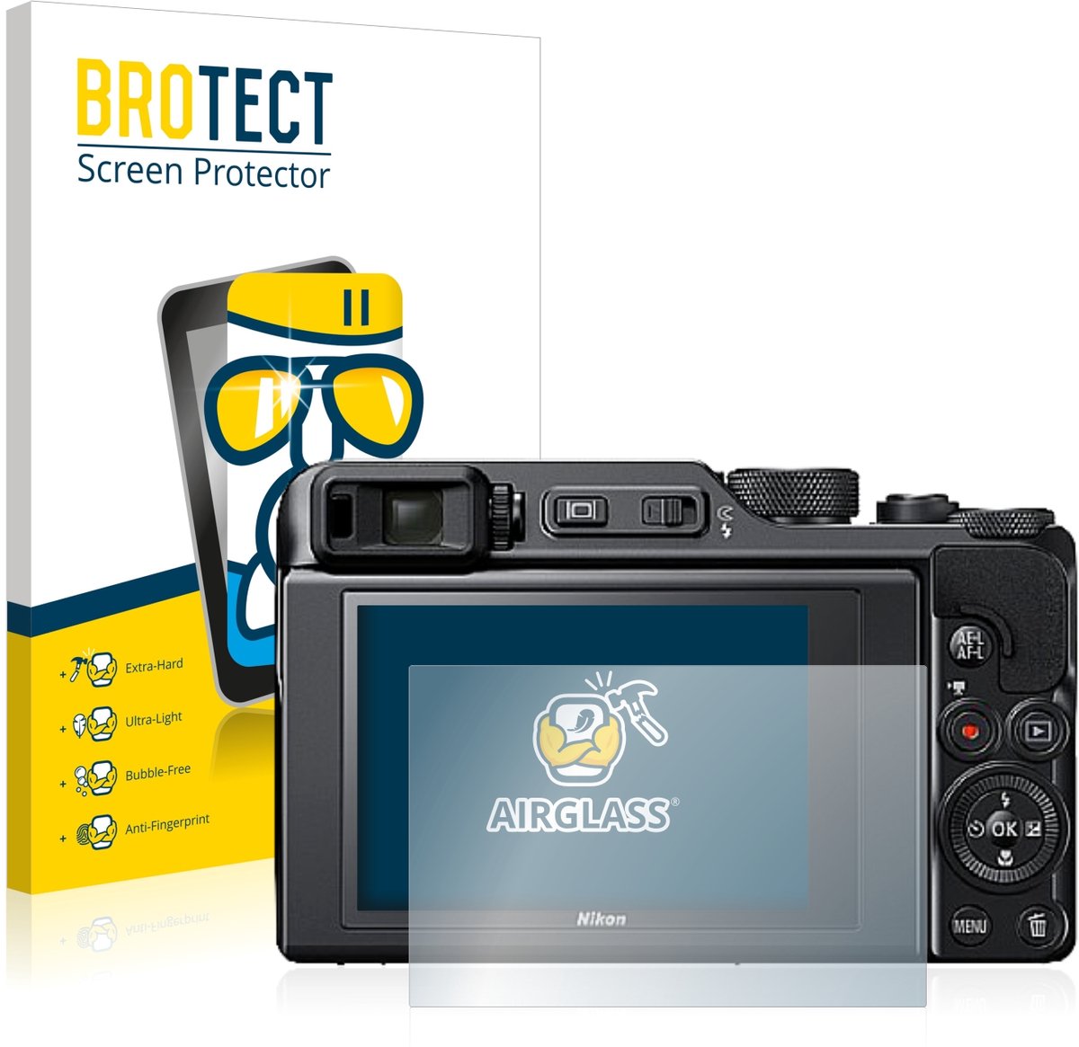 Screenprotector voor Nikon Coolpix A1000 Beschermglas transparant