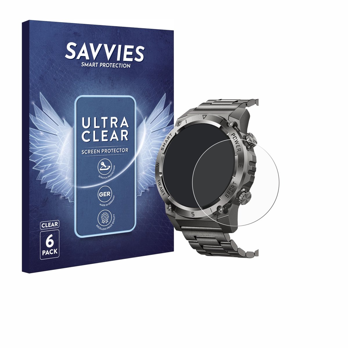 Savvies - Screenprotector voor Naixues 55G 1.46" - Folie Beschermfolie transparant 6 Stuks