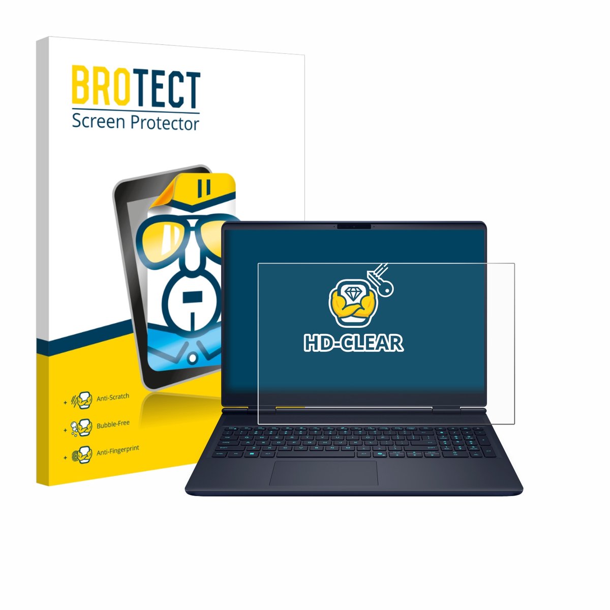 BROTECT - Screenprotector voor Dell Alienware 16X - Folie Beschermfolie transparant