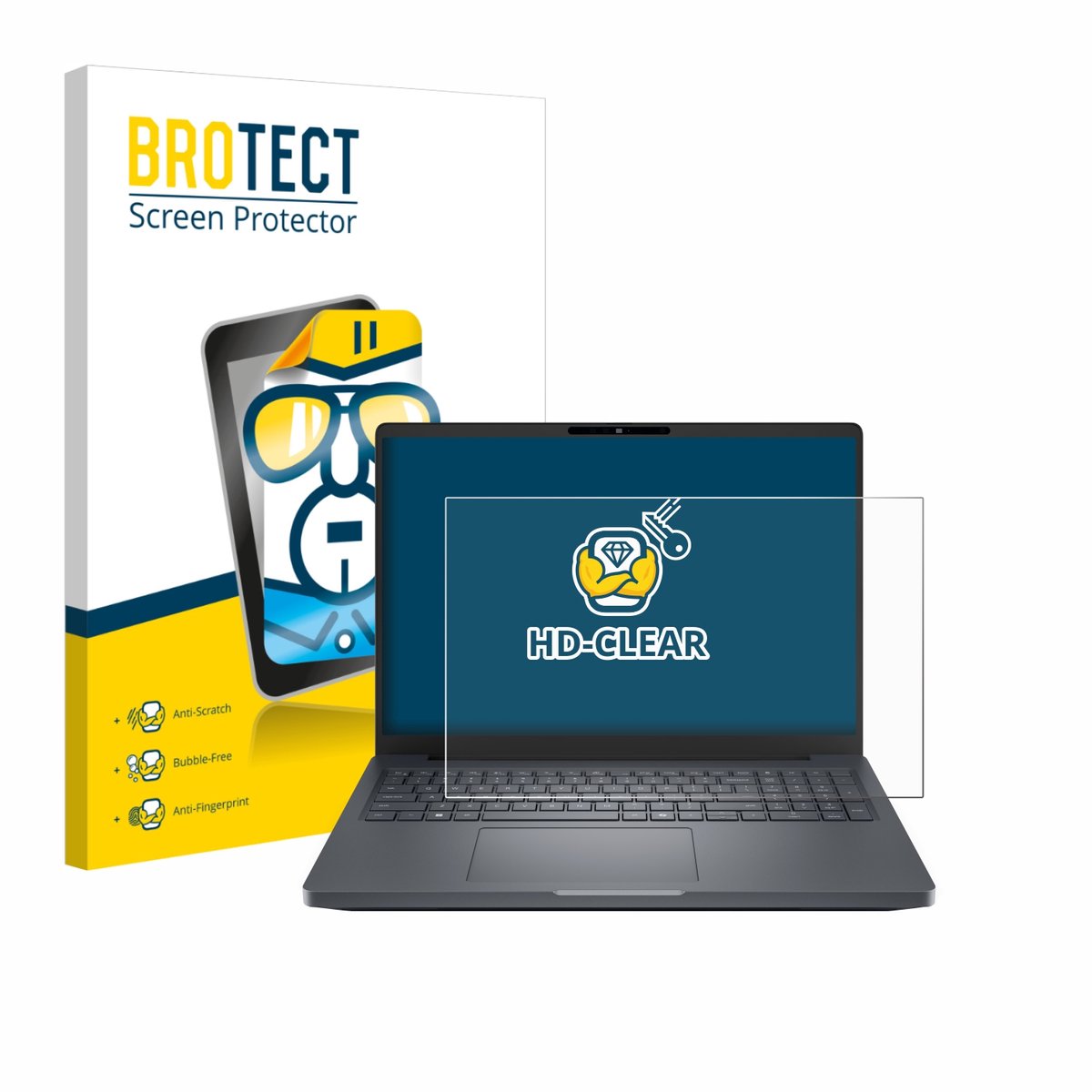 BROTECT - Screenprotector voor Dell Pro Max 16 Plus - Folie Beschermfolie transparant