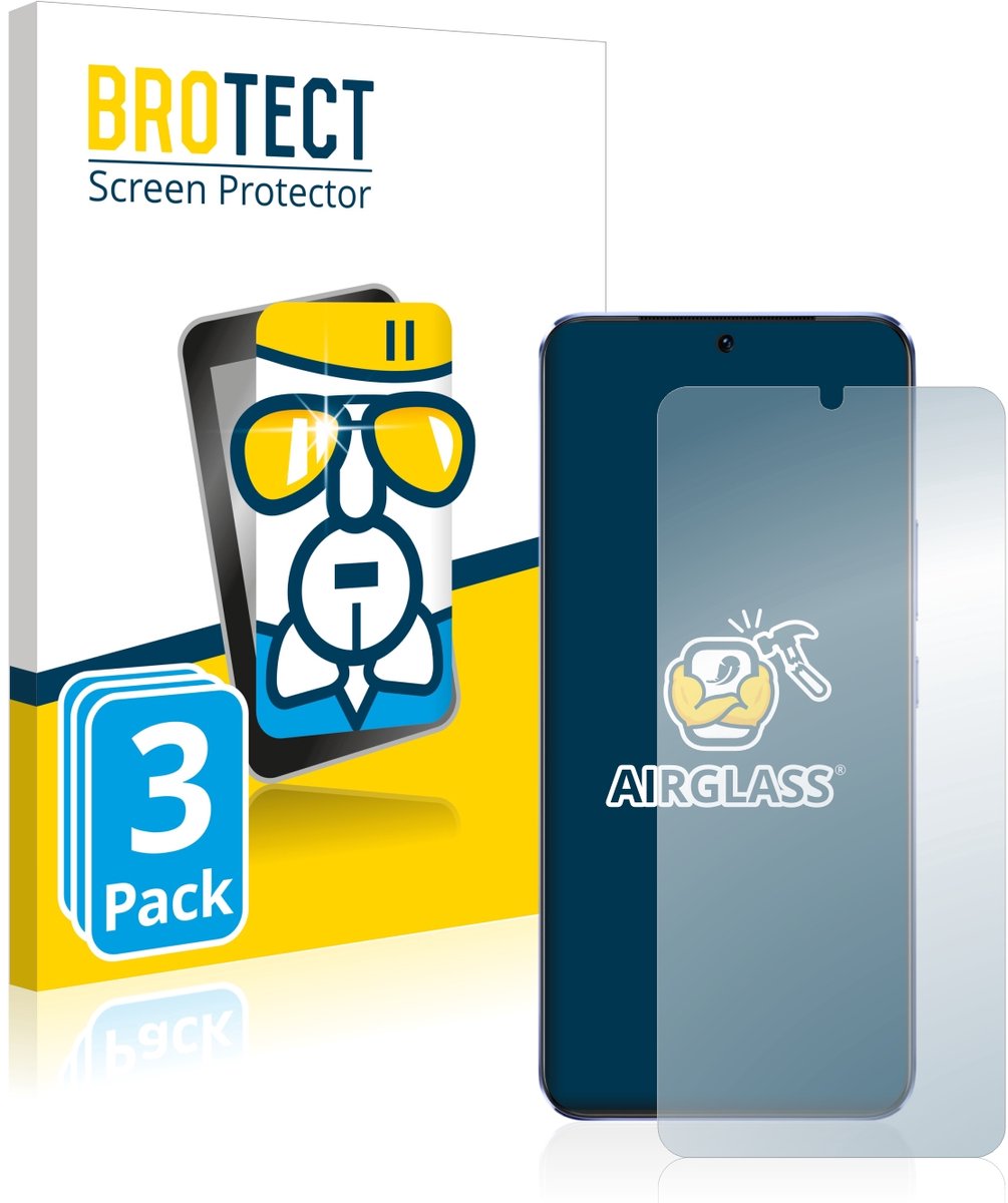 Screenprotector 3 Stuks voor Vivo V21 5G Beschermglas transparant