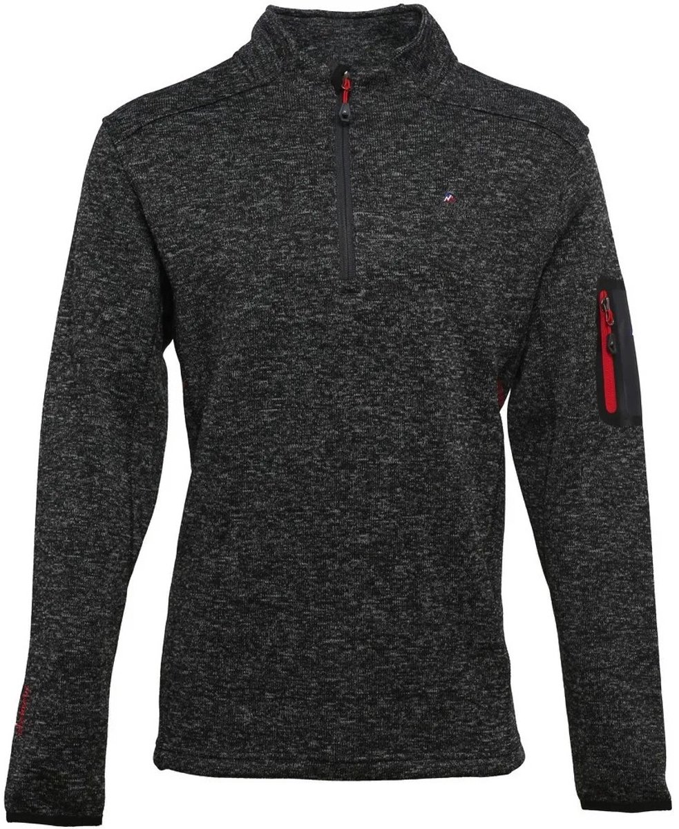 Fleece sweatshirt met halve rits Peak Mountain Cypar Zwart