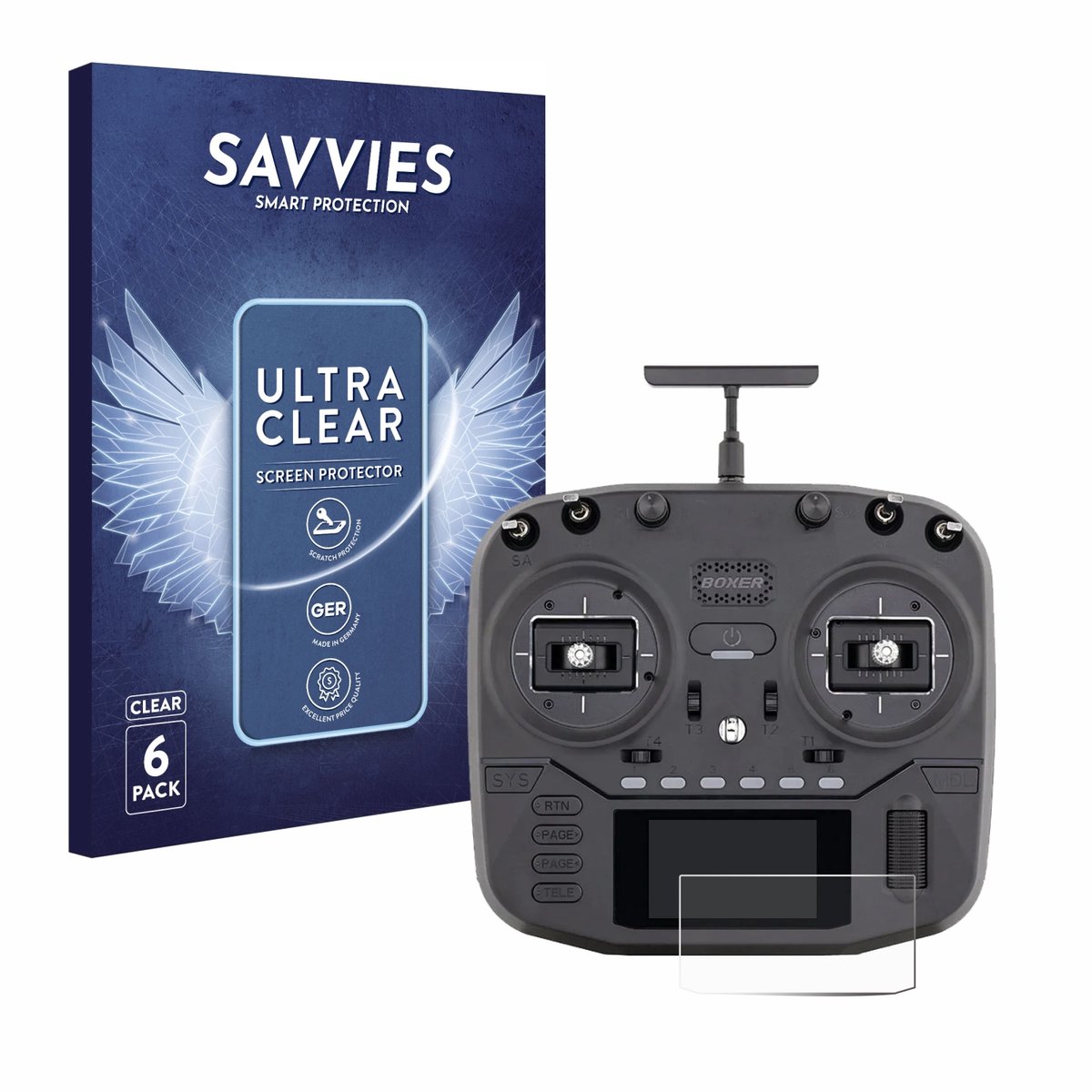 Savvies - Screenprotector voor Radiomaster Boxer - Folie Beschermfolie transparant 6 Stuks