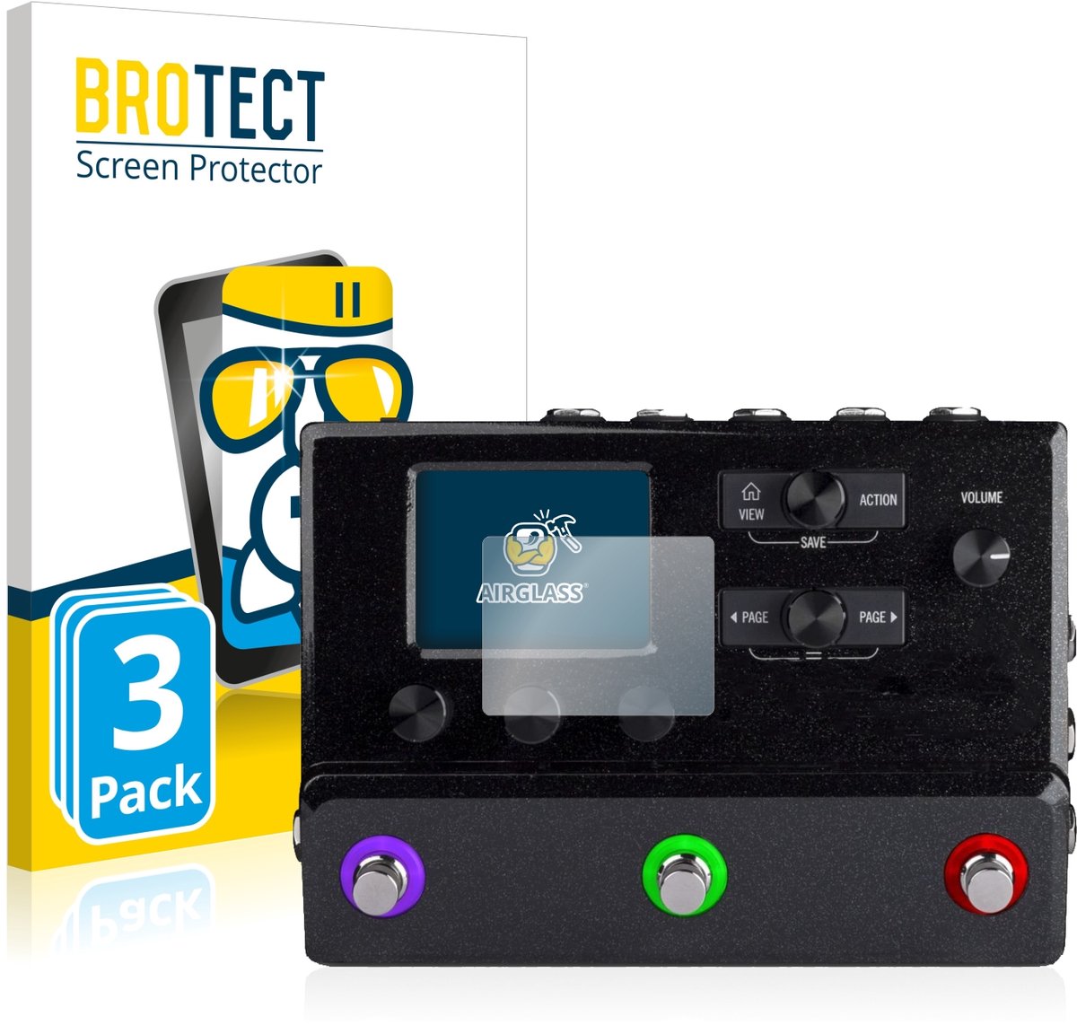 Screenprotector 3 Stuks voor Line 6 hx stomp Beschermglas transparant