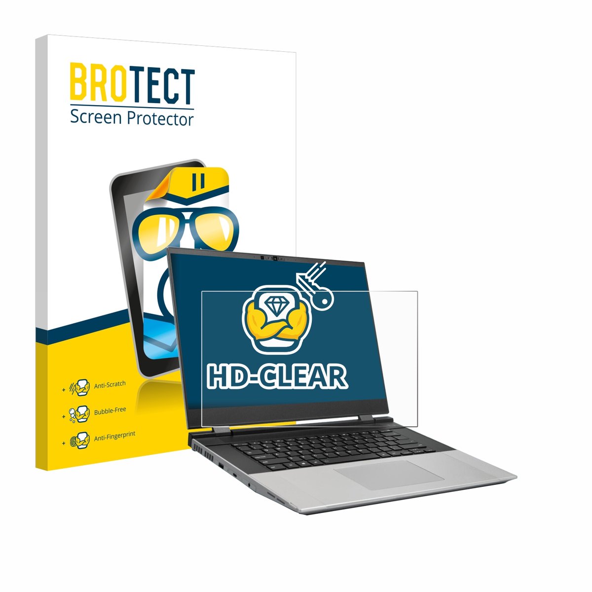 BROTECT - Screenprotector voor Framework Laptop 16 - Folie Beschermfolie transparant