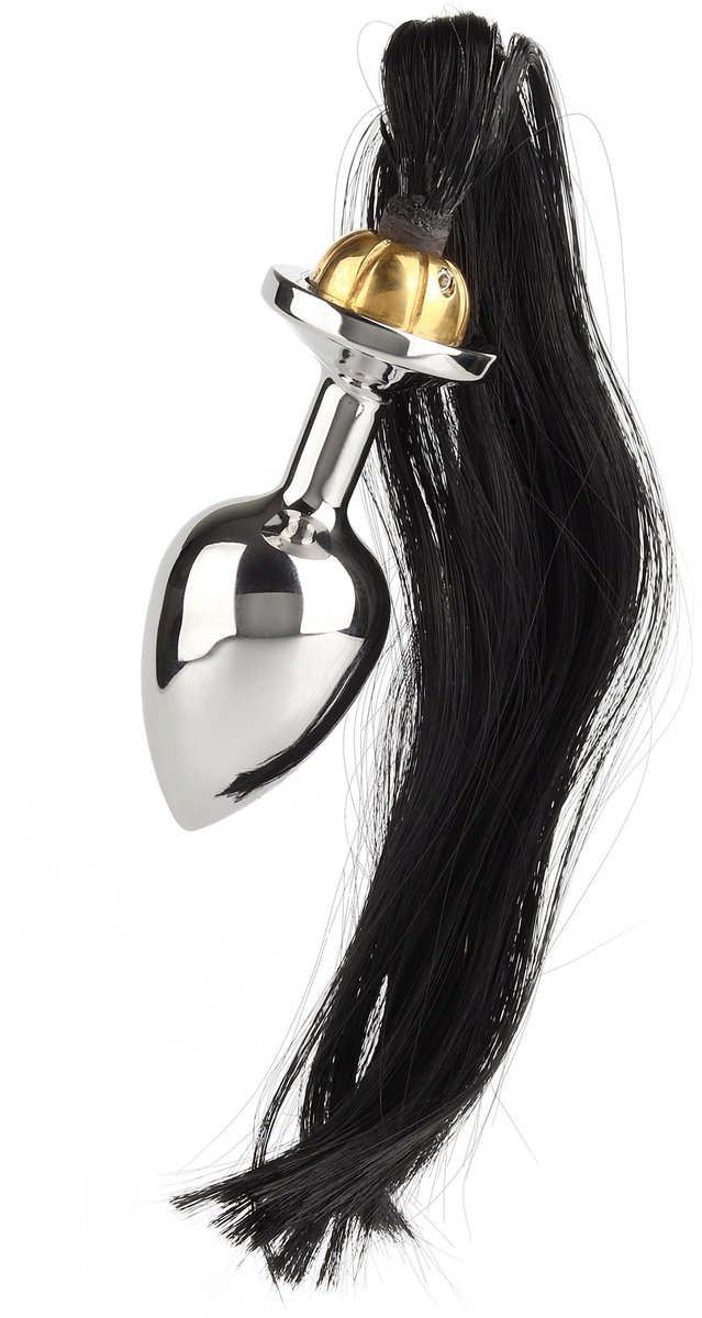 Black Hair Pony Tail Rosebud