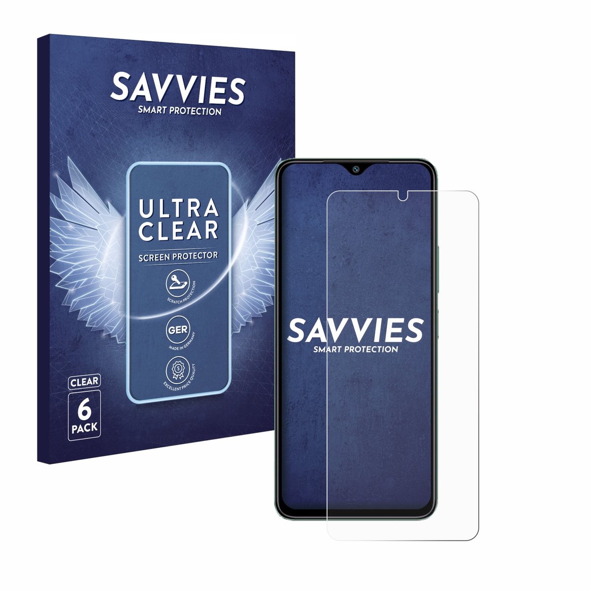 Savvies - Screenprotector voor Xiaomi Redmi A3 - Folie Beschermfolie transparant 6 Stuks