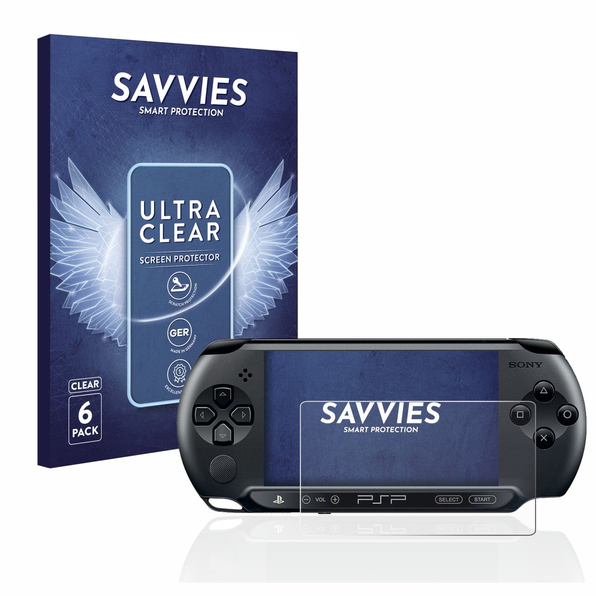 Savvies - Screenprotector voor Sony PSP 1004 - Folie Beschermfolie transparant 6 Stuks