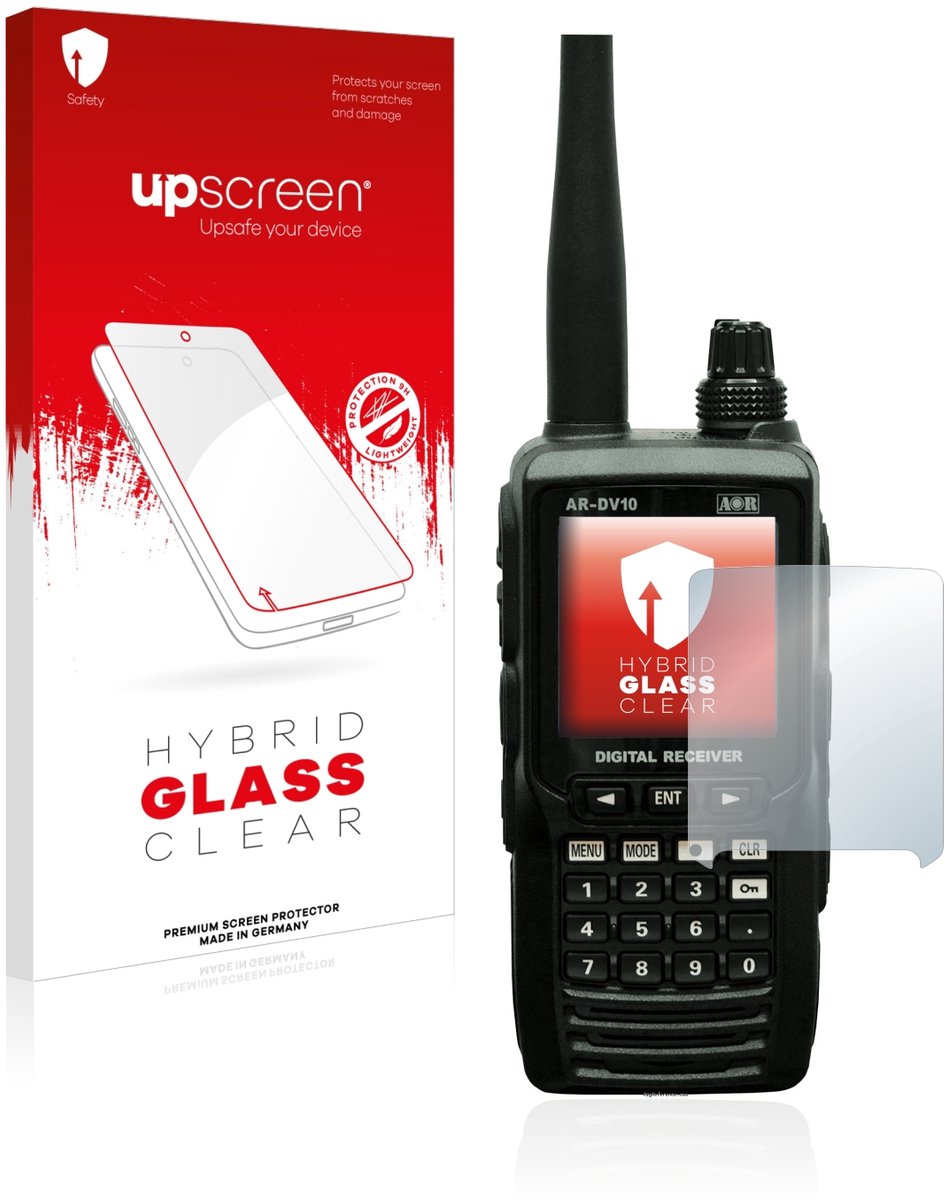 upscreen - Screenprotector voor Aor AR-DV10 - Folie Beschermfolie Beschermglas transparant