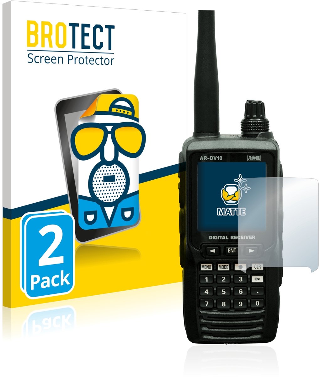BROTECT - Screenprotector voor Aor AR-DV10 - Folie Beschermfolie matte 2 Stuks