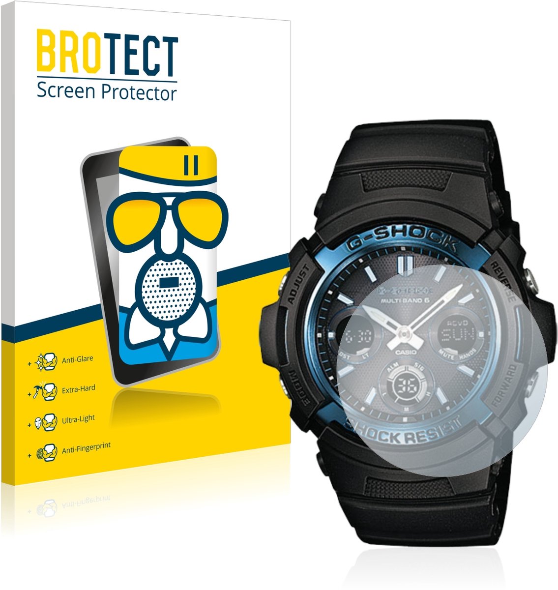 BROTECT - Screenprotector voor Casio AWG M100 - Folie Beschermfolie Beschermglas matte