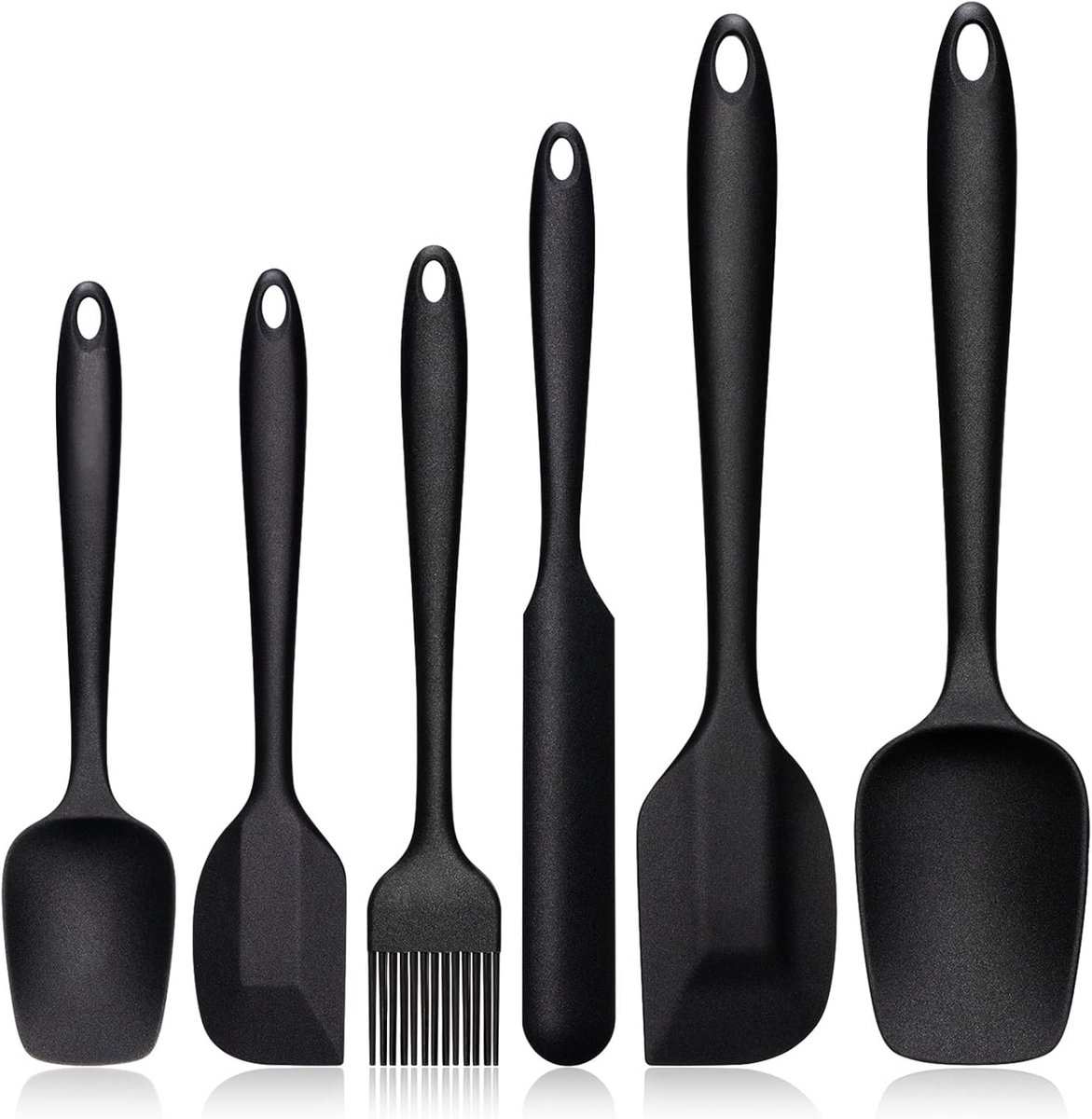 Siliconen Spatelset (6 stuks) - Hittebestendige Deegschrapers voor Bakken en Koken