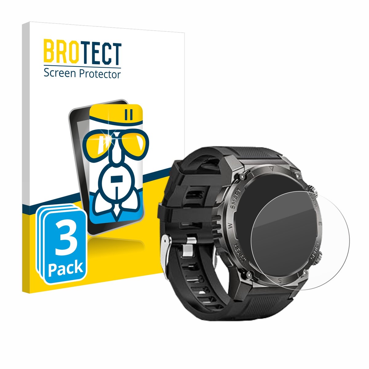 Screenprotector 3 Stuks voor Dekelife G55 1.46" Beschermglas transparant