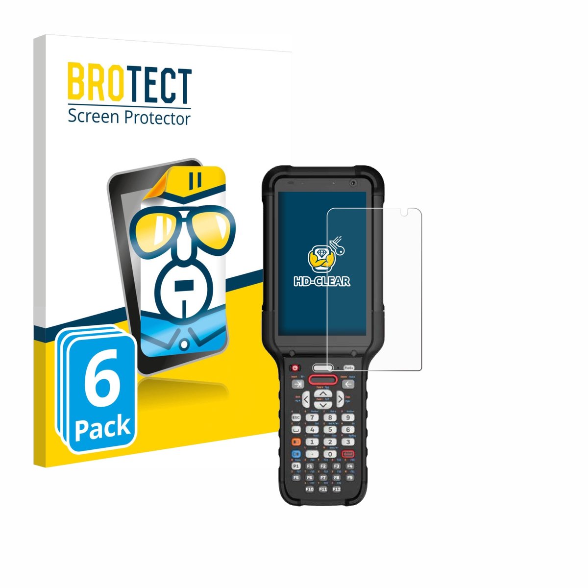 BROTECT - Screenprotector voor Honeywell CK67 - Folie Beschermfolie transparant 6 Stuks