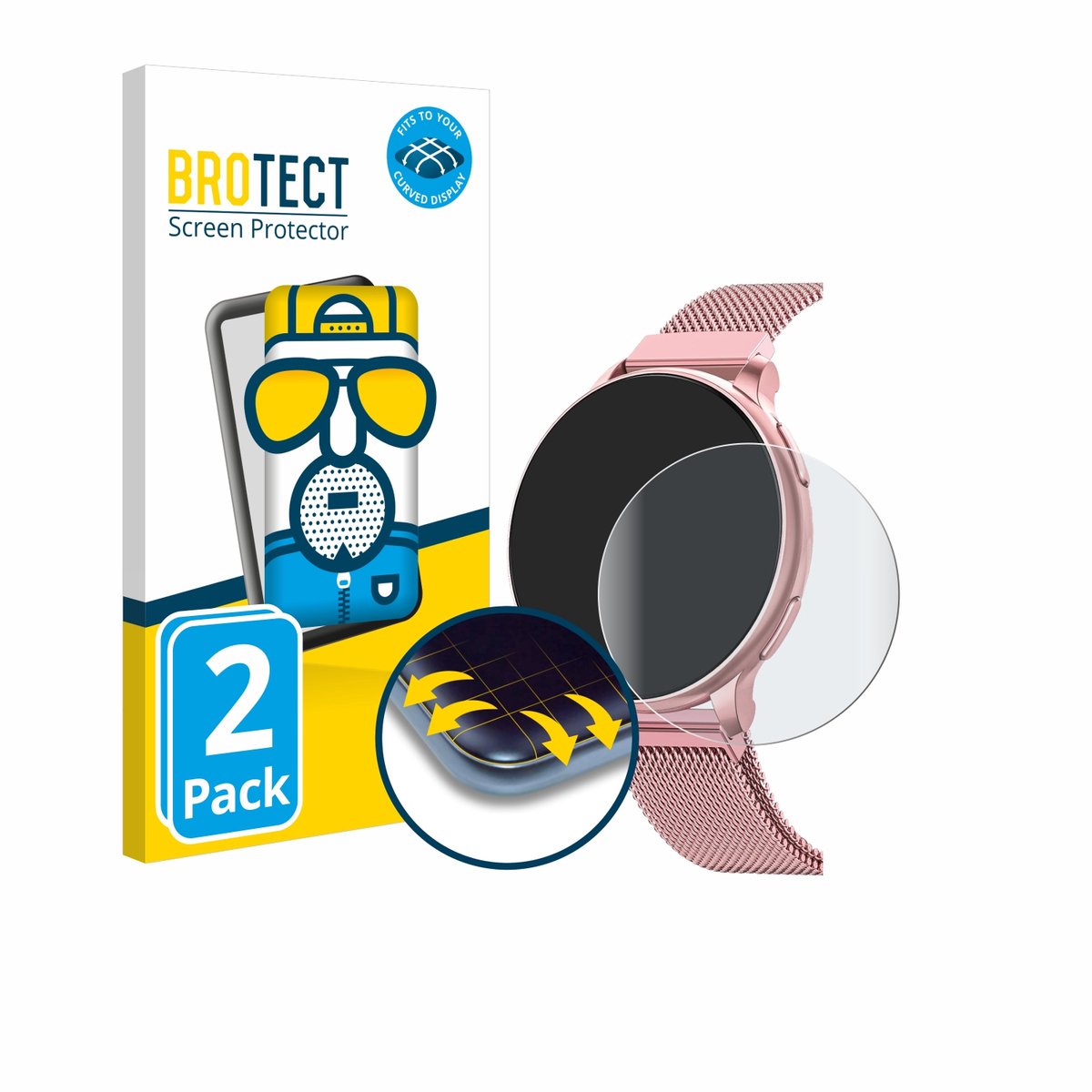 BROTECT - Screenprotector voor Banlvs Smartwatch 1.27" - Folie Beschermfolie matte volledig dekking 2 Stuks