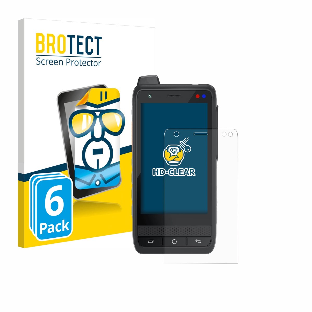 BROTECT - Screenprotector voor Uniwa F400 - Folie Beschermfolie transparant 6 Stuks