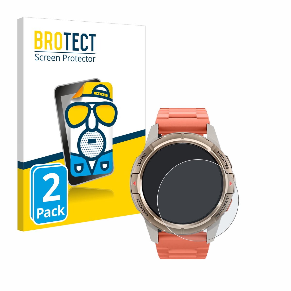 BROTECT - Screenprotector voor Xiaomi Mibro GS Active - Folie Beschermfolie matte 2 Stuks