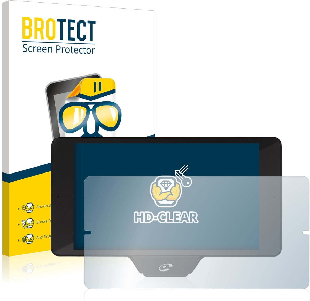 BROTECT - Screenprotector voor Coyote Nav+ 2017 - Folie Beschermfolie transparant 2 Stuks