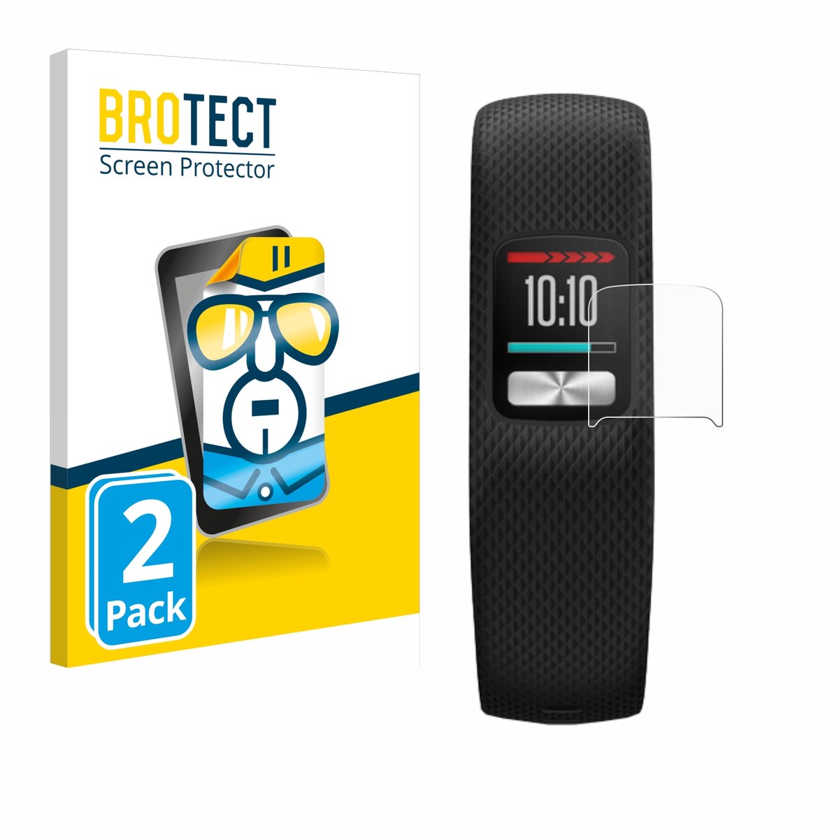 BROTECT - Screenprotector voor Garmin Vivofit 4 - Folie Beschermfolie transparant 2 Stuks