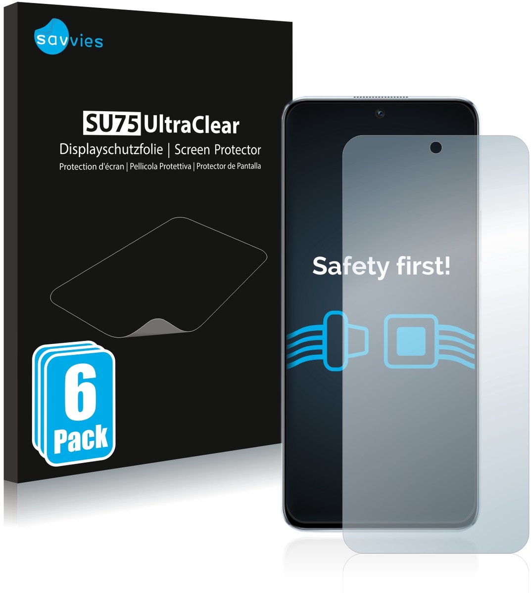 Savvies - Screenprotector voor Honor X8 5G - Folie Beschermfolie transparant 6 Stuks