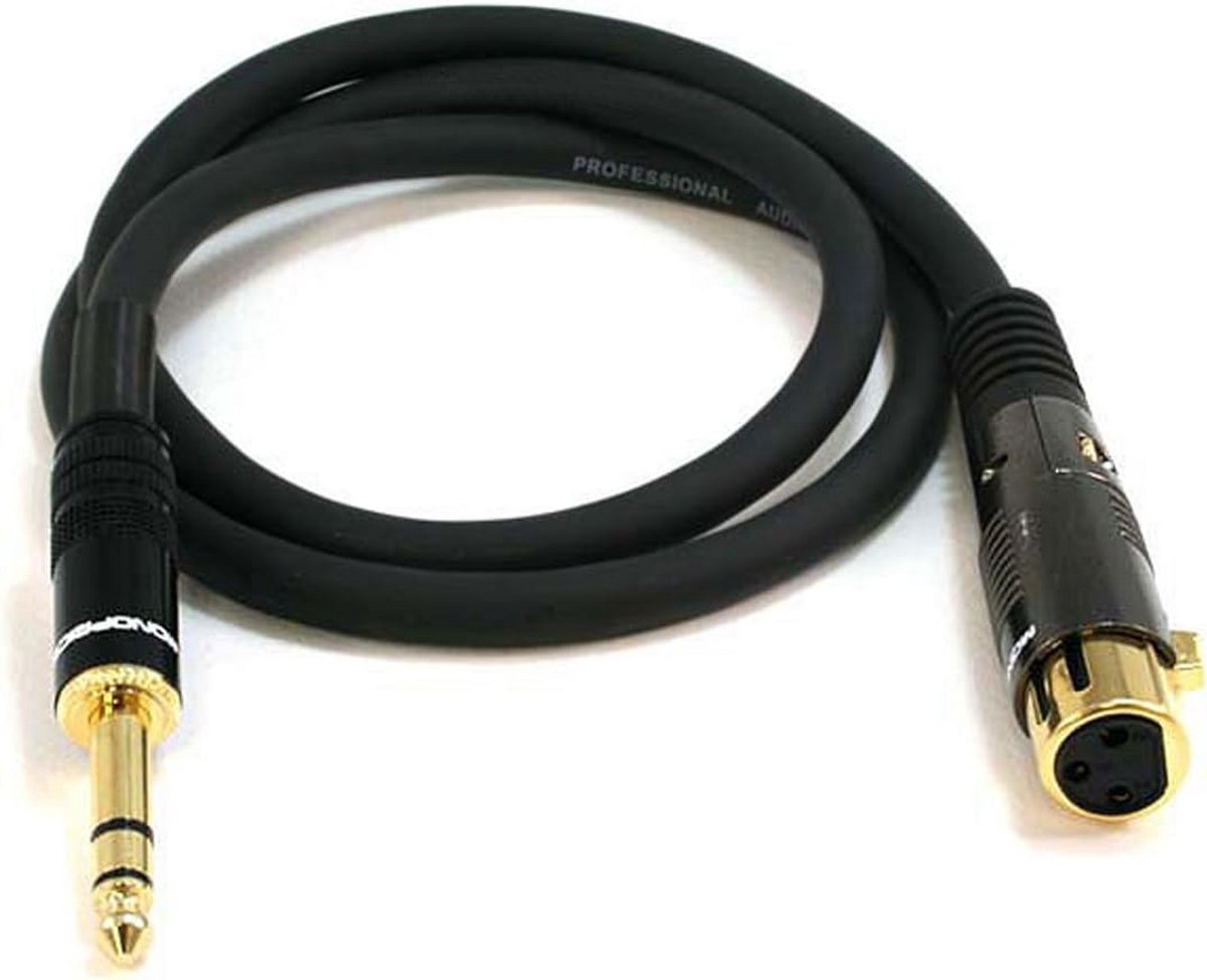 Gebalanceerde XLR Female naar 6.35mm TRS Kabel - Hoge Kwaliteit Audio Aansluiting