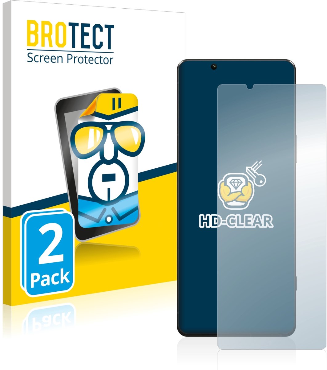 BROTECT - Screenprotector voor Sony Xperia 5 IV - Folie Beschermfolie transparant 2 Stuks