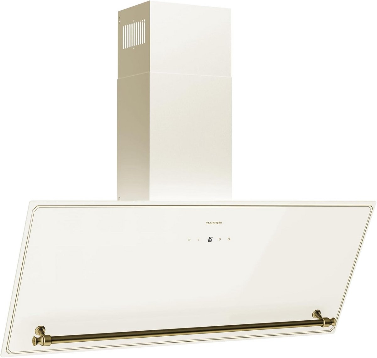 Decoratieve Afzuigkap 90cm Crème/Goud - Zeer Stil (52 dB) & Energiezuinig (A++)