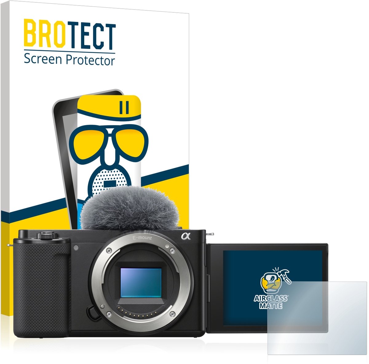 BROTECT - Screenprotector voor Sony Alpha ZV-E10 - Folie Beschermfolie Beschermglas matte