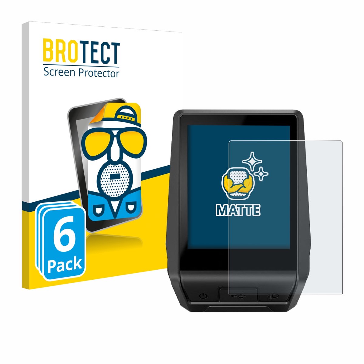 BROTECT - Screenprotector voor Bosch Nyon 2021 / 2020 - Folie Beschermfolie matte 6 Stuks