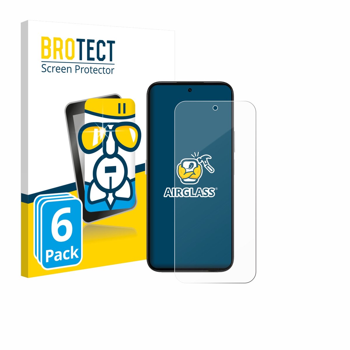 Screenprotector 6 Stuks voor Honor Play 60 Beschermglas transparant