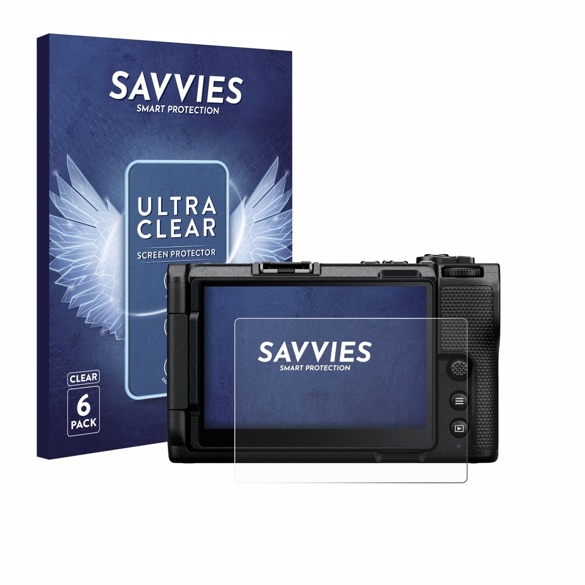 Savvies - Screenprotector voor Nikon ZR 2025 - Folie Beschermfolie transparant 6 Stuks