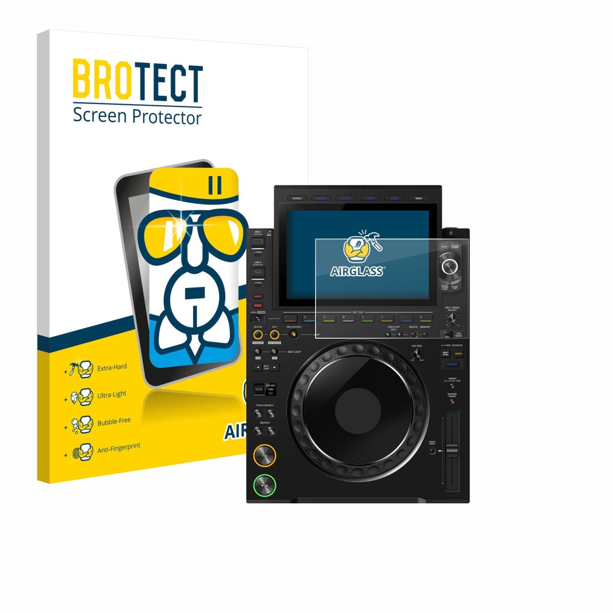 Screenprotector voor Pioneer CDJ 3000X Beschermglas transparant