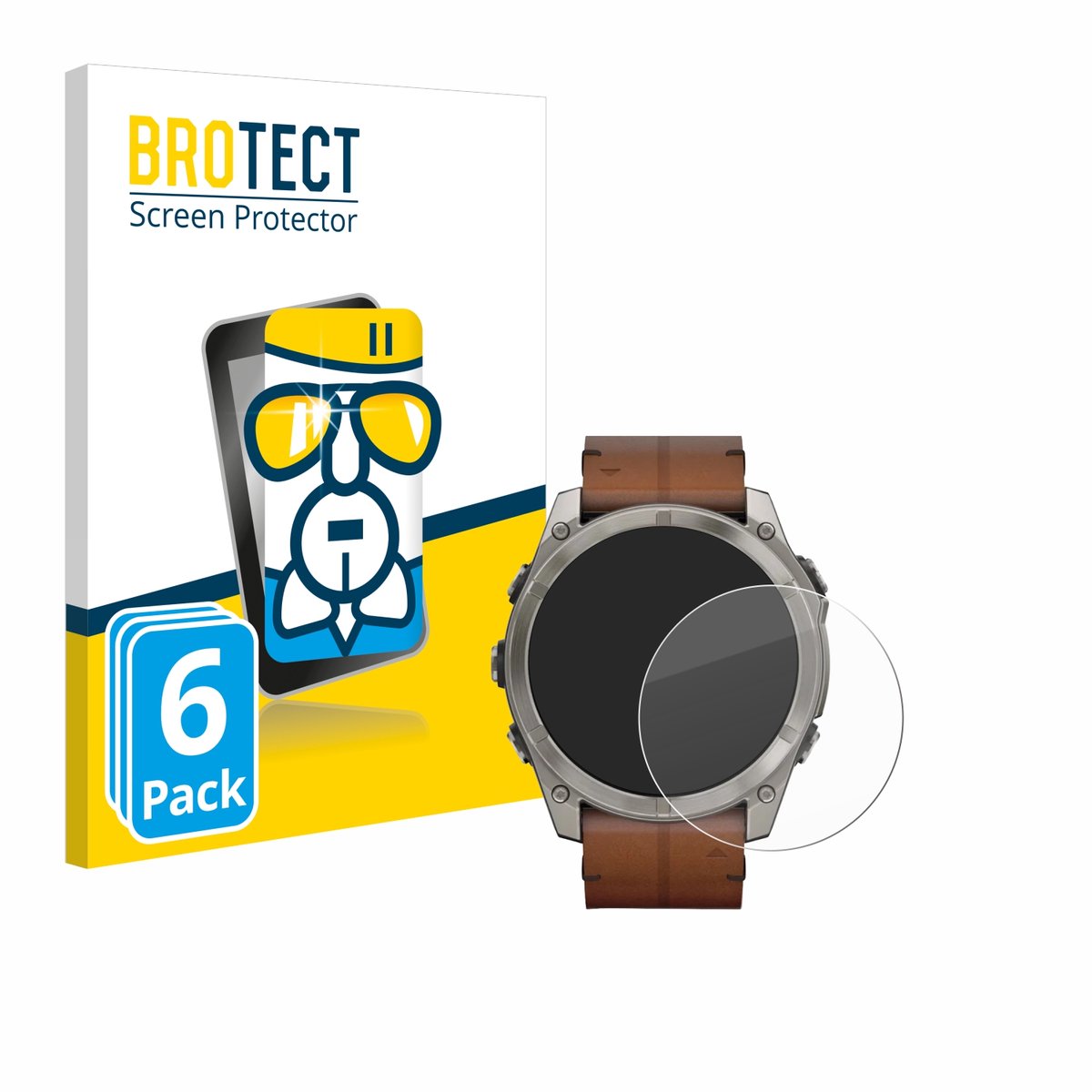 Screenprotector 6 Stuks voor Garmin Fenix 8 AMOLED (51 mm) Beschermglas transparant