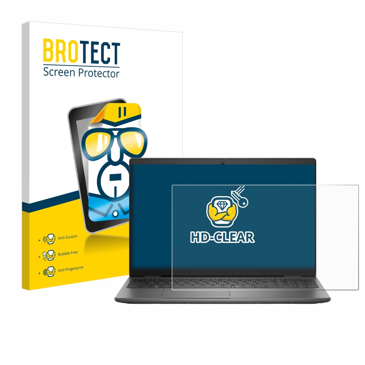 BROTECT - Screenprotector voor Dell Latitude 3550 - Folie Beschermfolie transparant