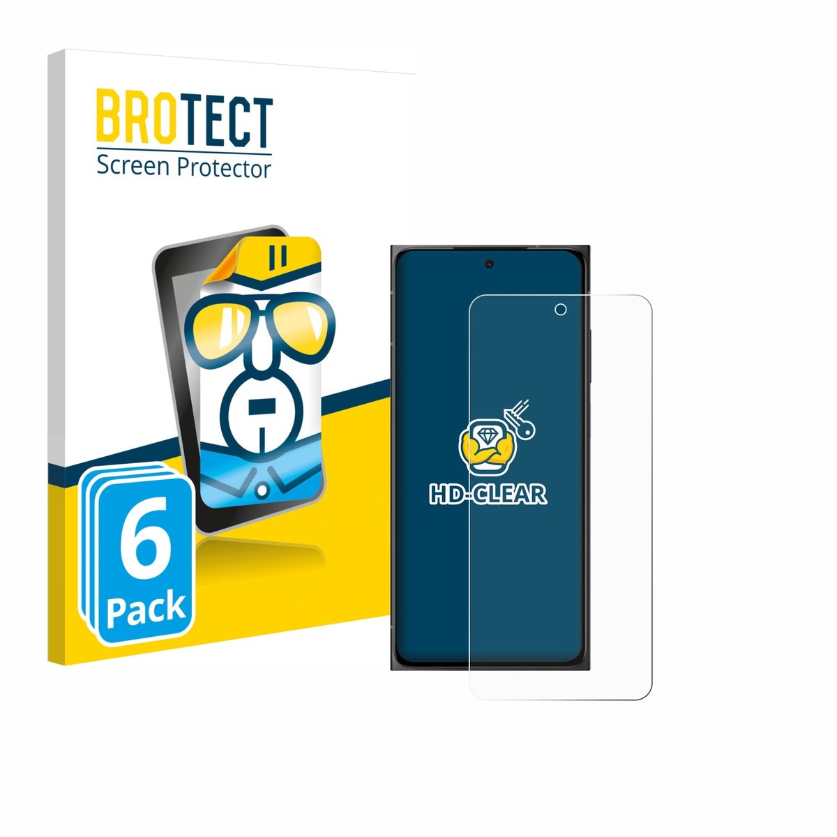 BROTECT - Screenprotector voor HMD Skyline - Folie Beschermfolie transparant 6 Stuks