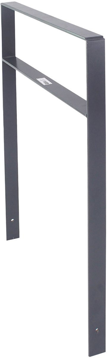 Fietsenrek 114 x 77 cm plat staal 13 mm antraciet Beton in fietsstandaard Parker type H