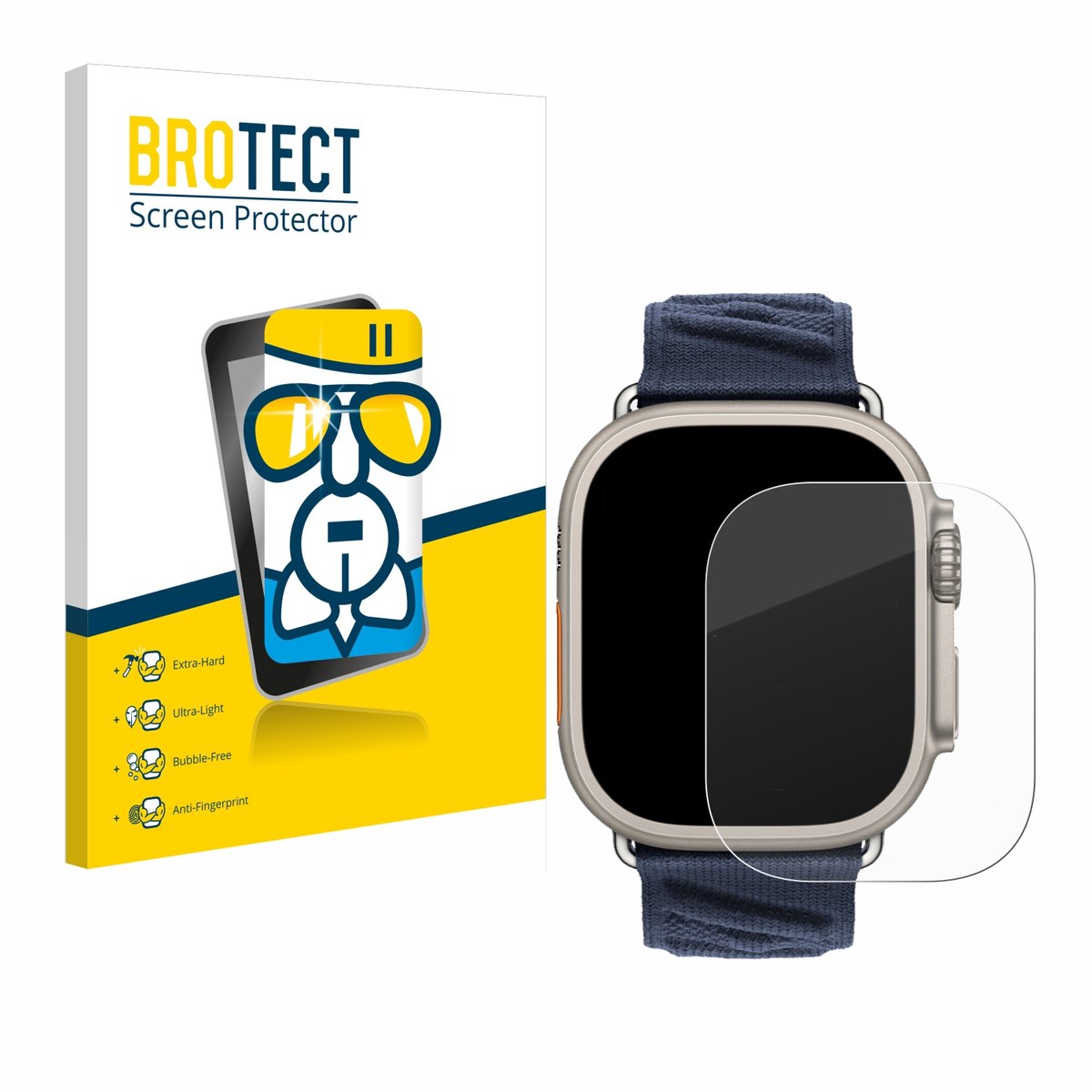 Screenprotector voor Apple Watch Hermès Ultra 2 Beschermglas transparant