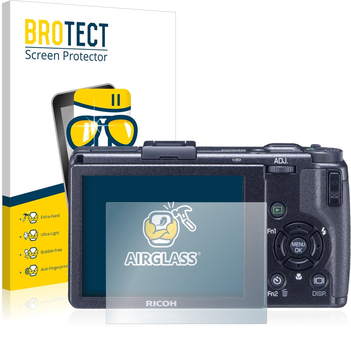 Screenprotector voor Ricoh GR Digital III (2009-2011) Beschermglas transparant
