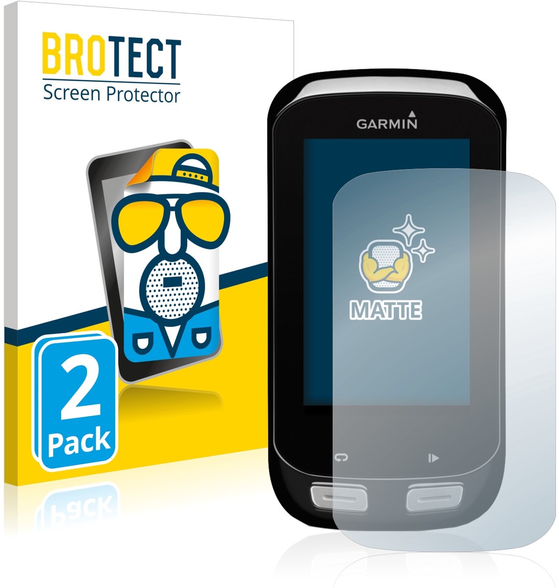 BROTECT - Screenprotector voor Garmin Edge 1000 - Folie Beschermfolie matte 2 Stuks