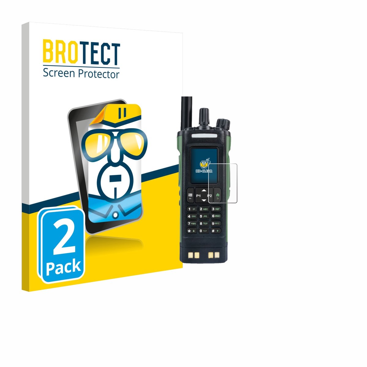 BROTECT - Screenprotector voor Baofeng DM-32 - Folie Beschermfolie transparant 2 Stuks