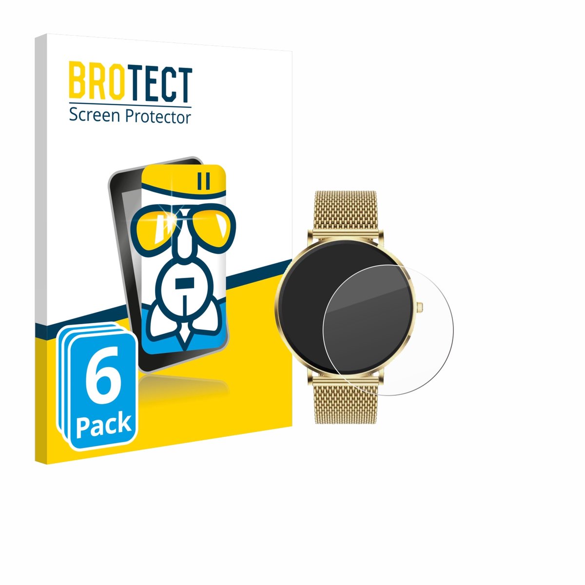 Screenprotector 6 Stuks voor Mivora Eleganza PRO 1.32" Beschermglas transparant