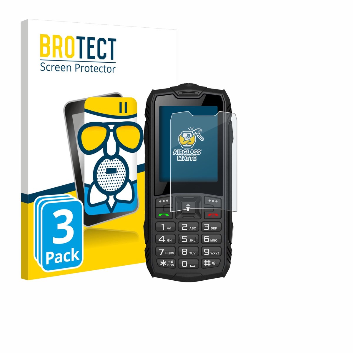 BROTECT - Screenprotector voor Hammer Rock - Folie Beschermfolie Beschermglas matte 3 Stuks