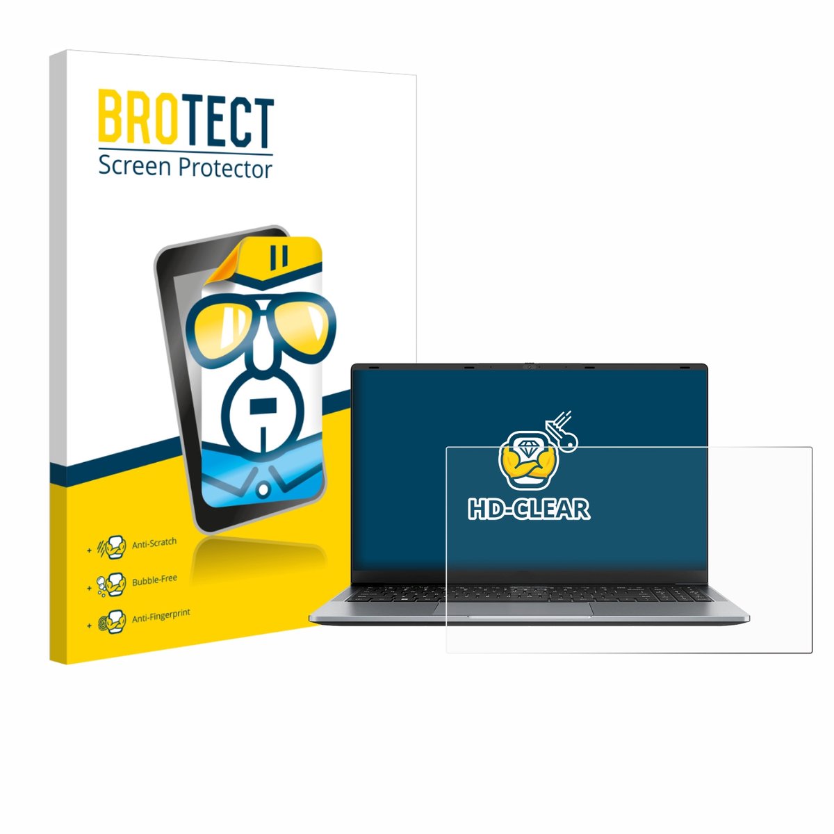 BROTECT - Screenprotector voor Blackview Acebook 6 15.6" - Folie Beschermfolie transparant