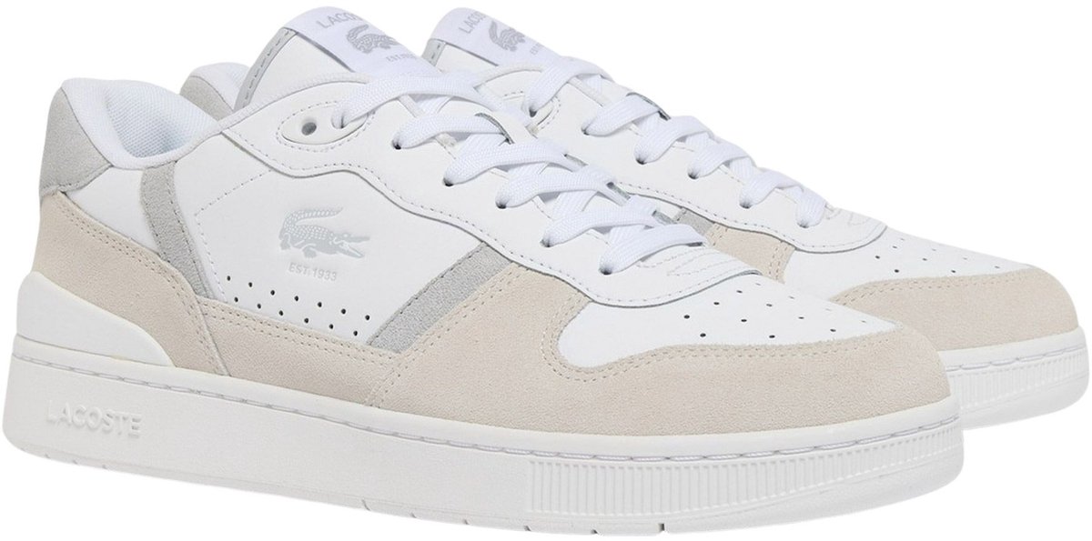 Lacoste T-CLIP SET 126 7 SMA WHT/KHK Heren Sneakers Khaki