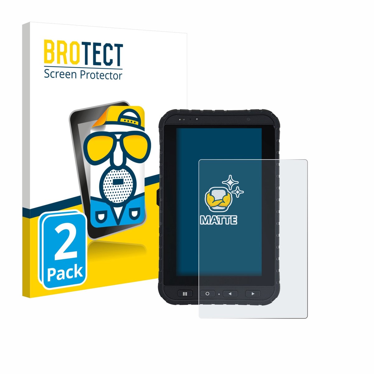 BROTECT - Screenprotector voor Winmate M700DQ8 - Folie Beschermfolie matte 2 Stuks