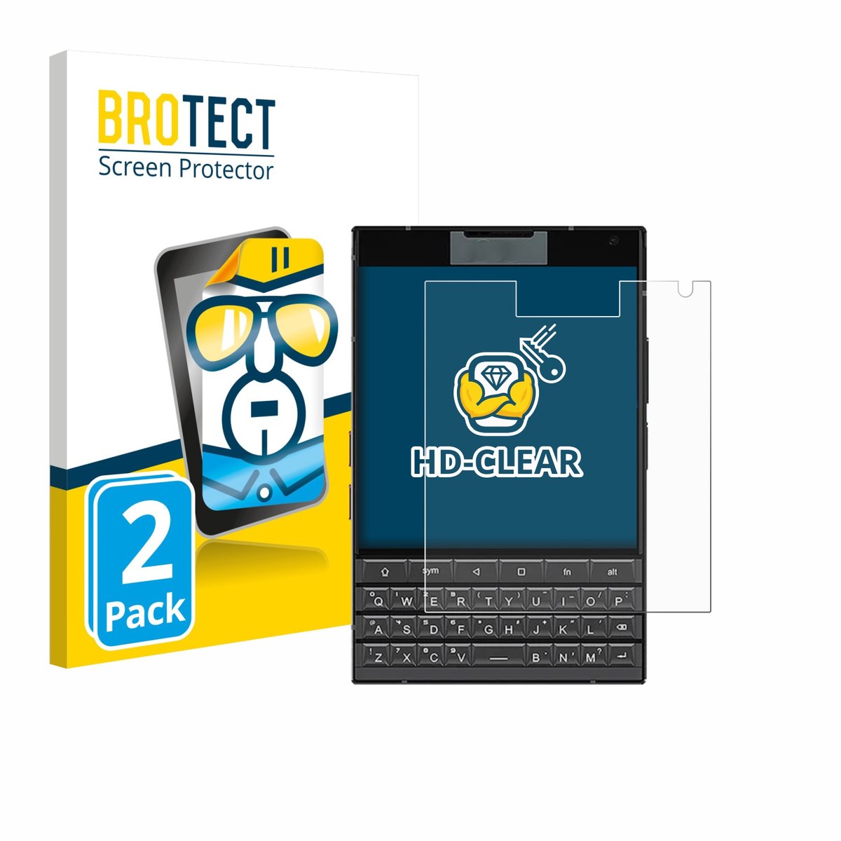 BROTECT - Screenprotector voor Unihertz Titan 2 - Folie Beschermfolie transparant 2 Stuks