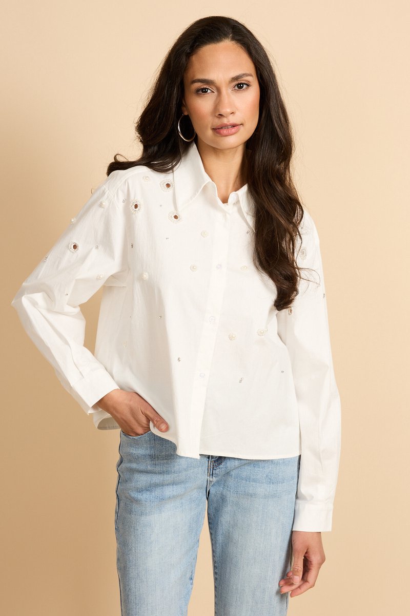 G-maxx - Vespera Blouse Offwhite - Maat : S